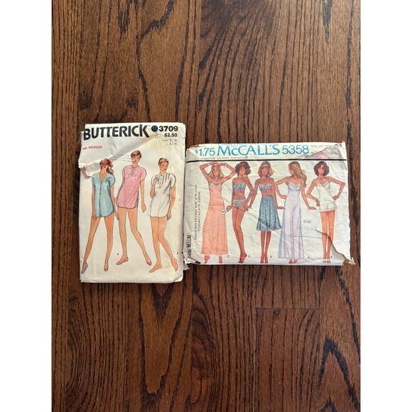 4-Piece Bundle Vintage 70s Sewing Patterns Lingerie Panties Bras Camisole Sleep - Picture 5 of 8